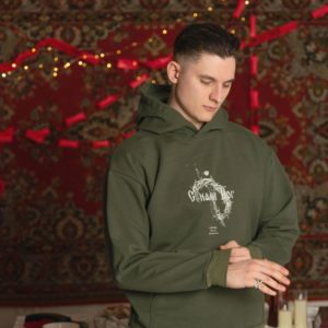 Колос: Худи "С нами Бог"  олива