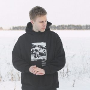 Колос: худи свободное "Правда" черное