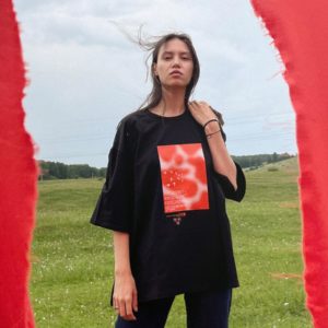 Колос: Футболка свободная "Ласточки" черная
